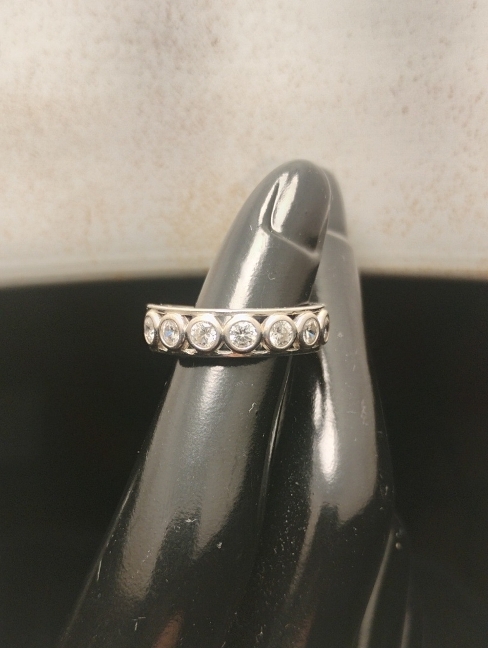 925 sterling silver bling ring size 7 - Picture 3 of 6